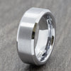 Silver 8mm Mens Tungsten Ring