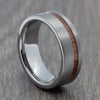 Wood & Silver 8mm Tungsten Carbide Ring