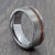 Wood & Silver 8mm Tungsten Carbide Ring
