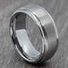 Brushed Silver 8mm Tungsten Ring
