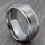 Brushed Silver 8mm Tungsten Ring