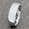 8mm Silver Tungsten Polished Court Ring