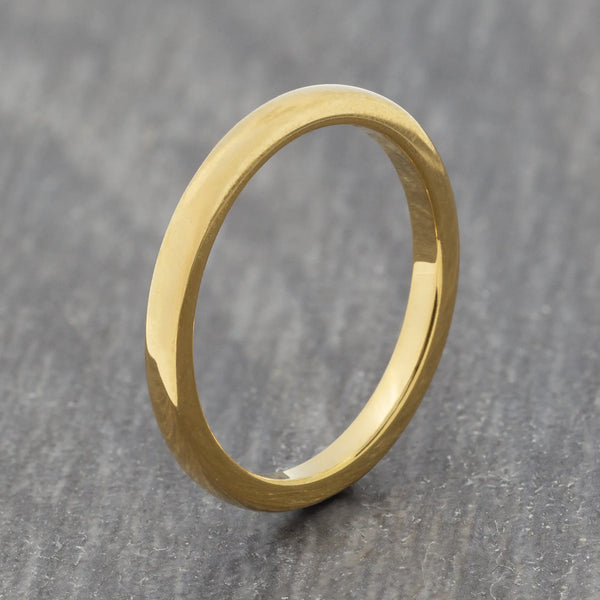 Gold 2mm Tungsten Ring