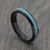 Turquoise 4mm Black Tungsten Ring