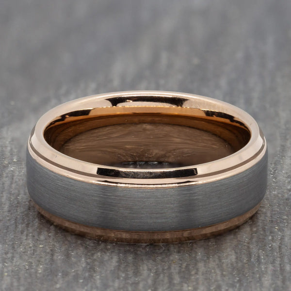 Two Colour 8mm Tungsten Ring