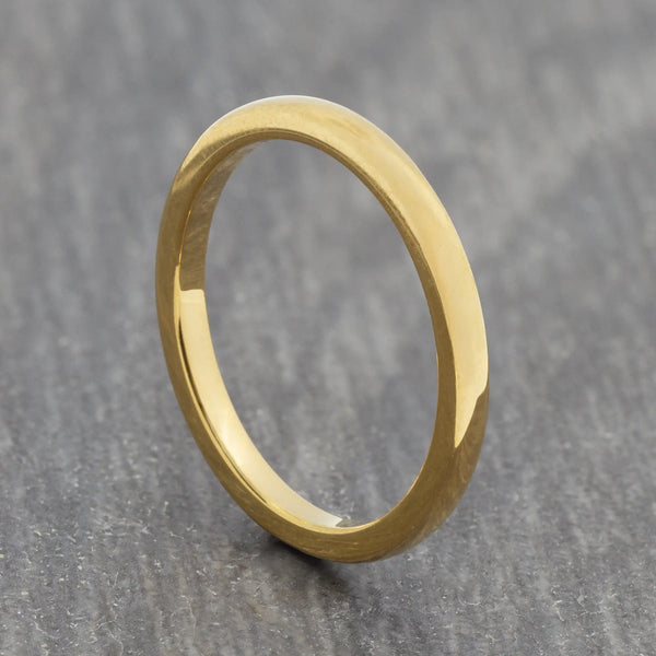 Gold 2mm Tungsten Ring