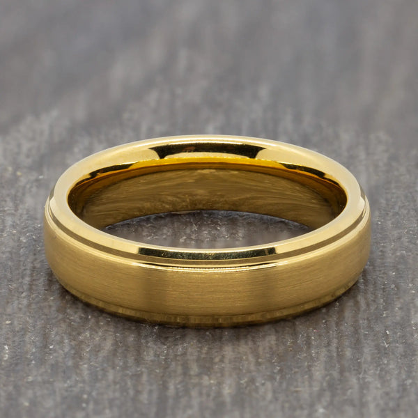 Gold 6mm Tungsten Ring