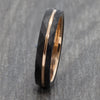 4mm Faceted Black Tungsten Ring