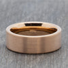 Rose Gold 8mm Brushed Tungsten Ring