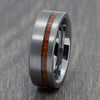 Wood & Silver 8mm Tungsten Carbide Ring