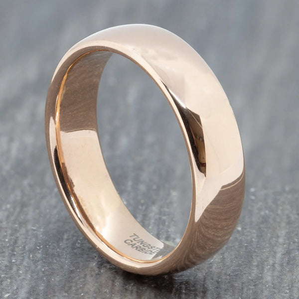 6mm rose gold tungsten ring
