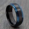 8mm black tungsten ring