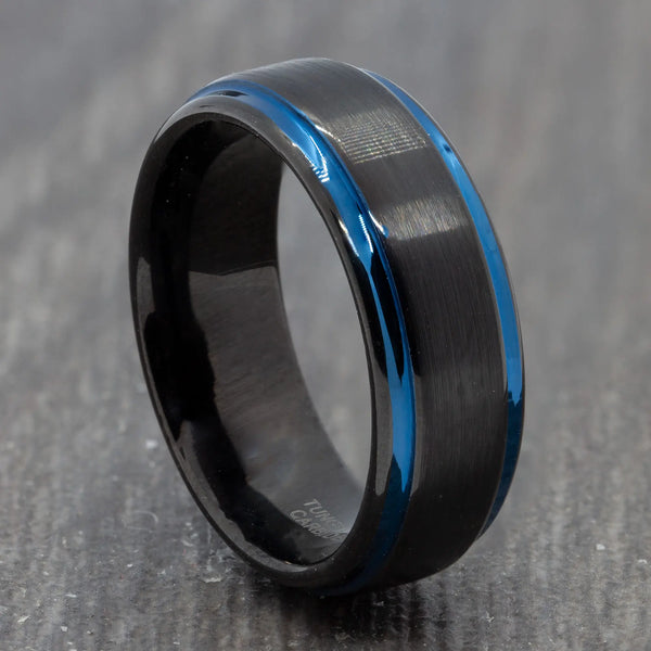 8mm black tungsten ring