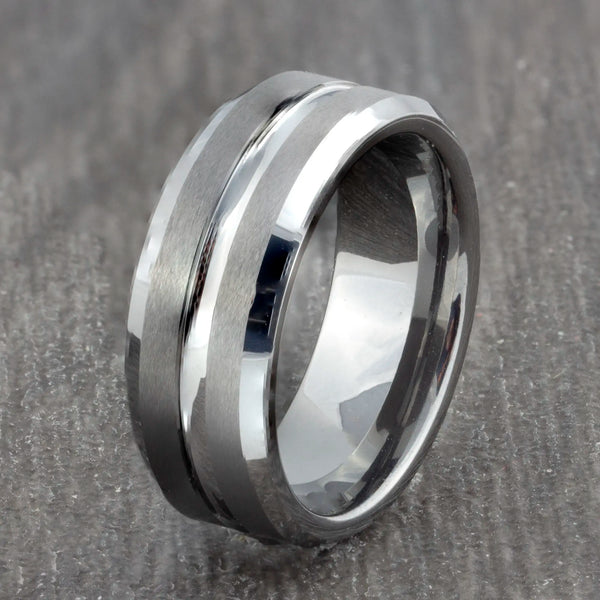 8mm silver wedding band