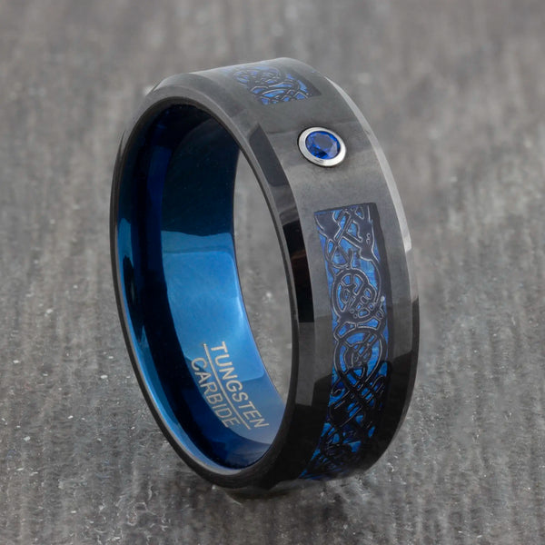 black celtic wedding band