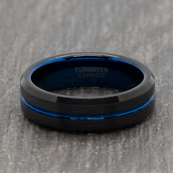 black tungsten carbide ring