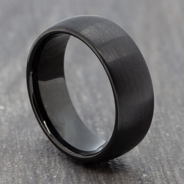 black tungsten carbide ring