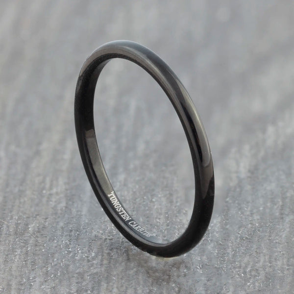 black tungsten ring