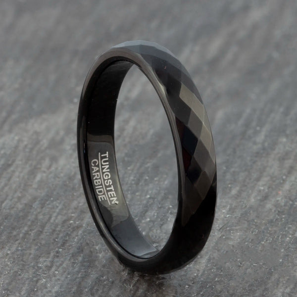 black tungsten ring