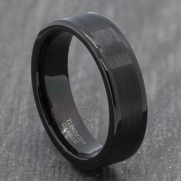 black tungsten ring