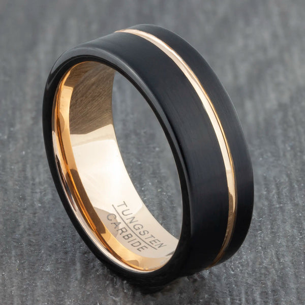 black tungsten ring