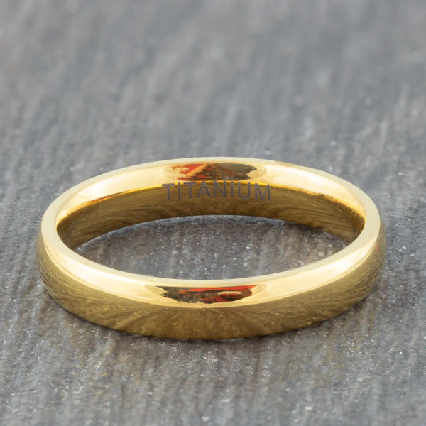 gold 4mm wedding ring