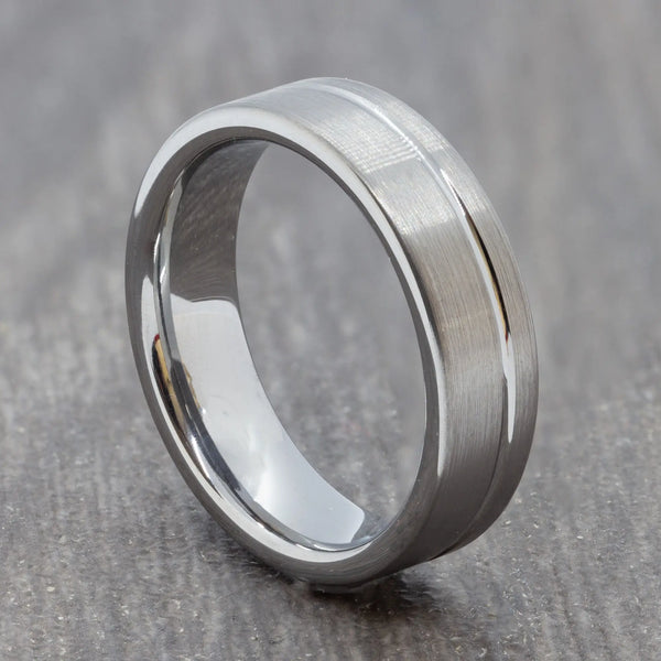 mens 6mm silver wedding ring