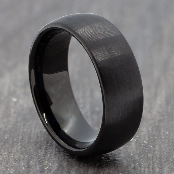 mens 8mm black wedding ring