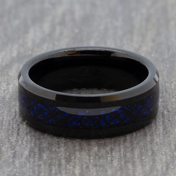 mens black court ring