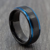 mens black tungsten carbide ring