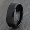 mens black tungsten ring