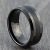 mens black tungsten ring