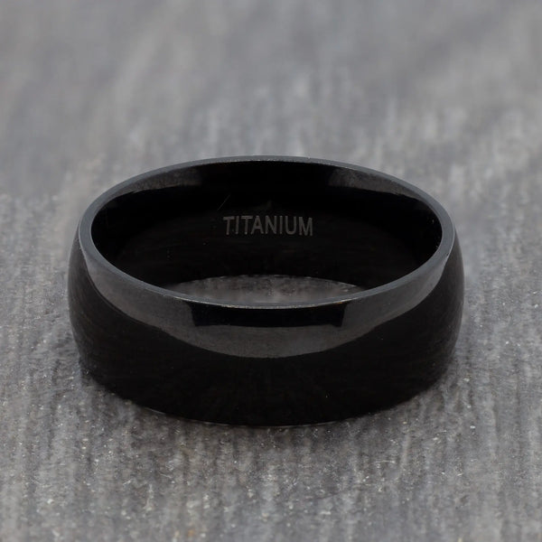 mens black wedding ring