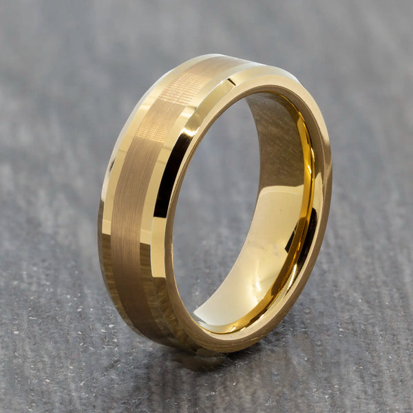 mens gold wedding band