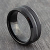 mens tungsten carbide elipse ring