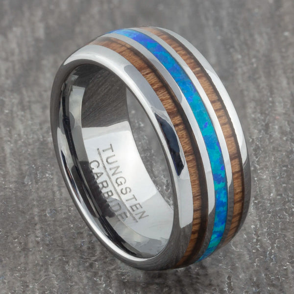 mens wedding band wood