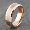 rose gold mens wedding band