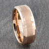 rose gold tungsten carbide ring