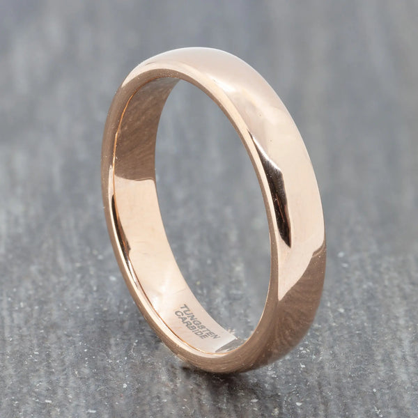 rose gold tungsten ring