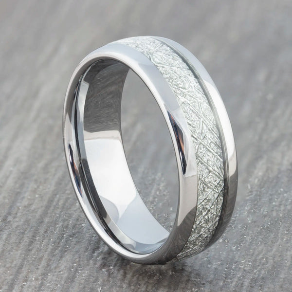 silver mens wedding ring