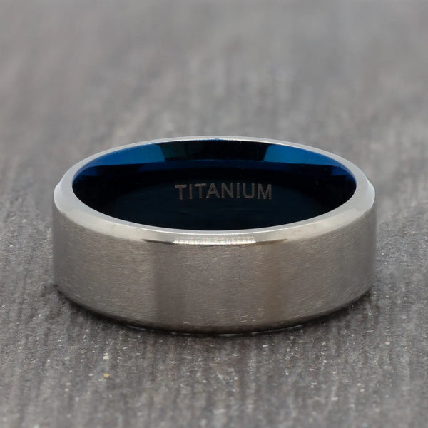 silver titanium ring