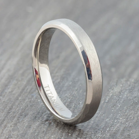 silver titanium ring