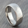 silver titanium wedding band