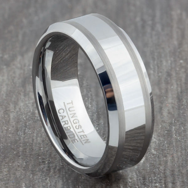 silver tungsten ring