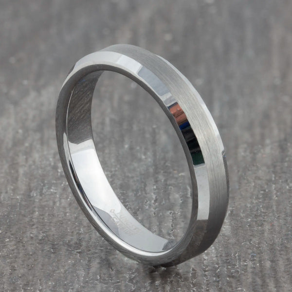 silver tungsten ring