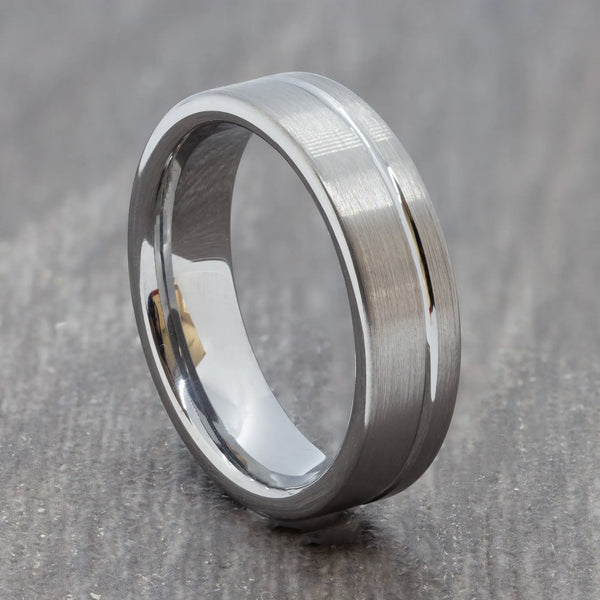 silver tungsten ring