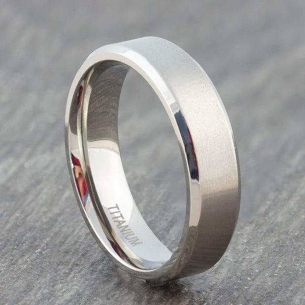 titanium wedding ring satin finish