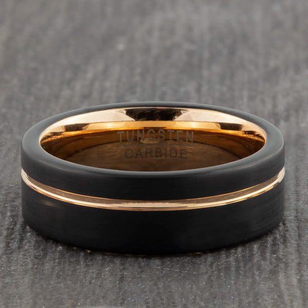 tungsten carbide black wedding ring