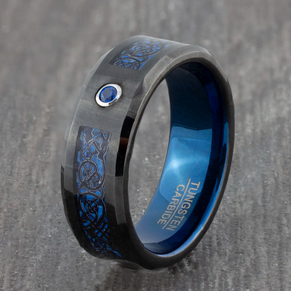 tungsten carbide celtic mens ring