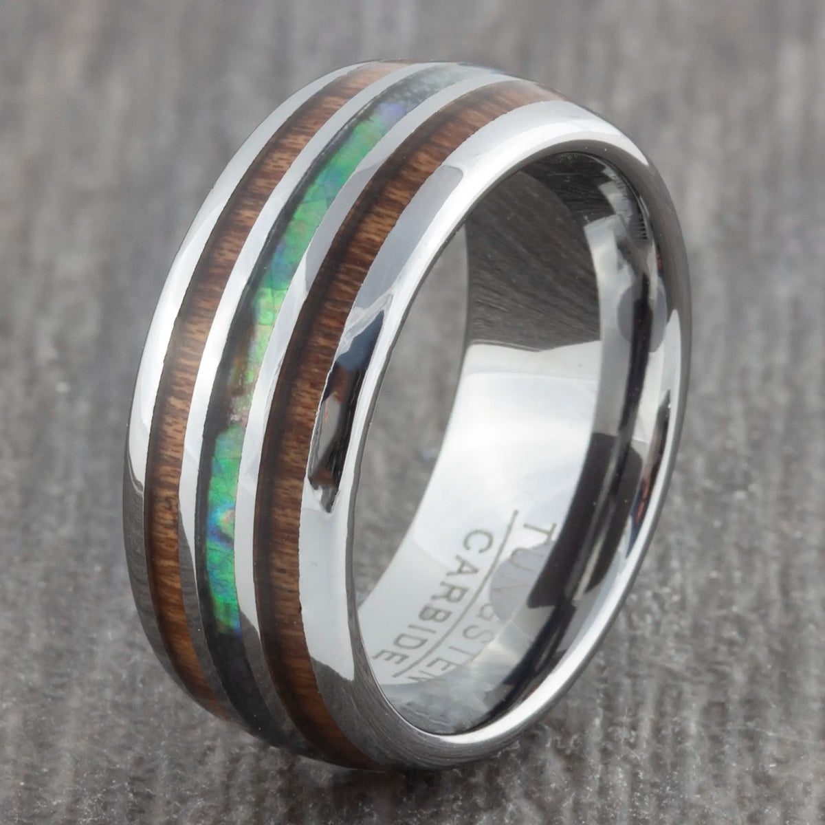 Tungsten and 2025 wood ring